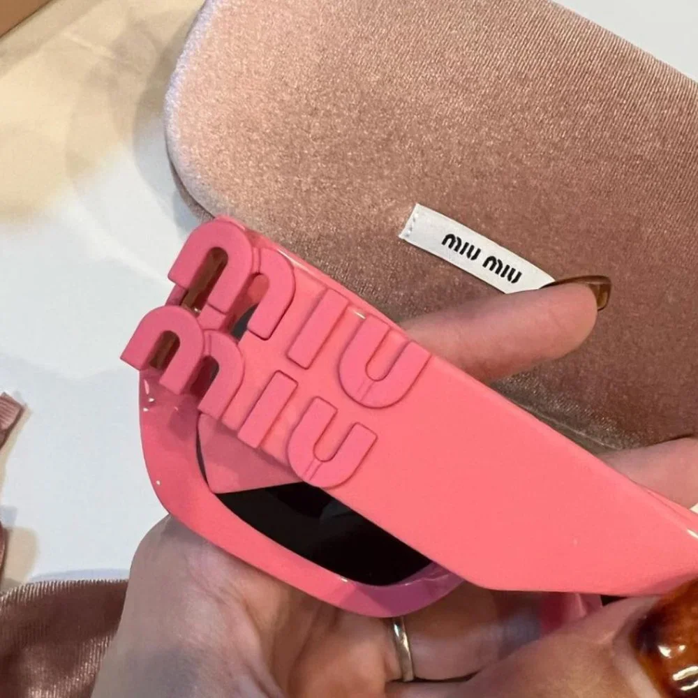 MIU MIU Hot Pink Logo Sunglasses - Picture 14 of 16